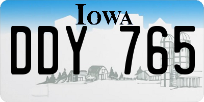 IA license plate DDY765