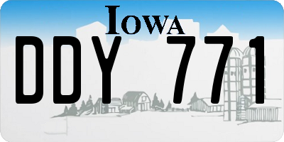 IA license plate DDY771