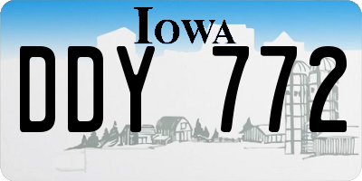 IA license plate DDY772