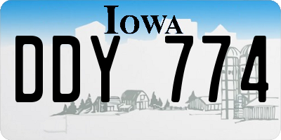 IA license plate DDY774
