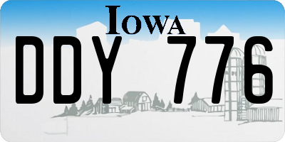 IA license plate DDY776