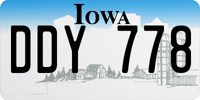 IA license plate DDY778