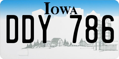IA license plate DDY786