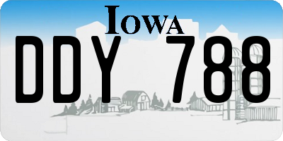 IA license plate DDY788
