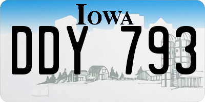IA license plate DDY793