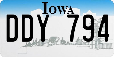 IA license plate DDY794