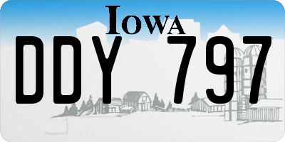 IA license plate DDY797