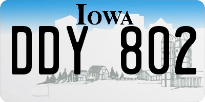 IA license plate DDY802