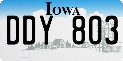 IA license plate DDY803
