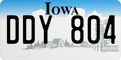 IA license plate DDY804