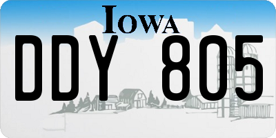 IA license plate DDY805