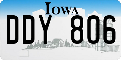 IA license plate DDY806