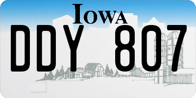 IA license plate DDY807