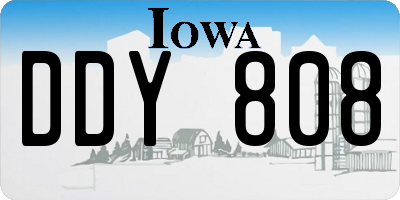 IA license plate DDY808