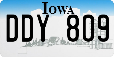 IA license plate DDY809