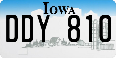 IA license plate DDY810