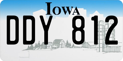 IA license plate DDY812