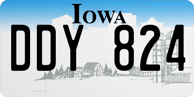 IA license plate DDY824