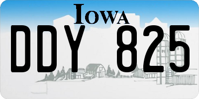 IA license plate DDY825