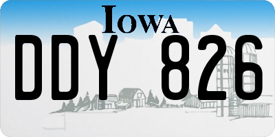 IA license plate DDY826