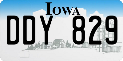 IA license plate DDY829