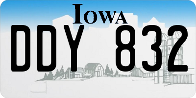 IA license plate DDY832