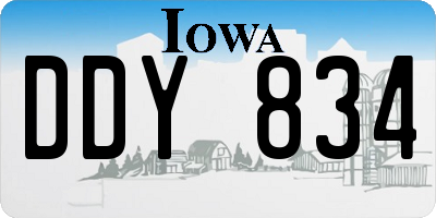 IA license plate DDY834