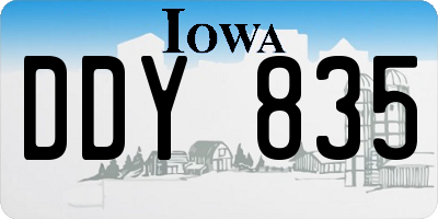 IA license plate DDY835