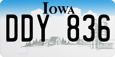IA license plate DDY836