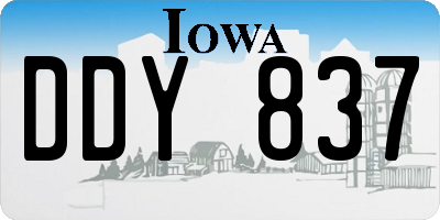 IA license plate DDY837