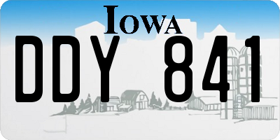 IA license plate DDY841