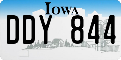 IA license plate DDY844