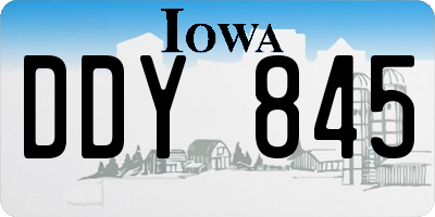IA license plate DDY845