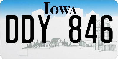 IA license plate DDY846