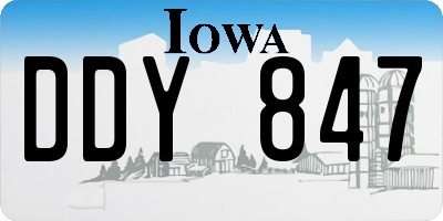 IA license plate DDY847