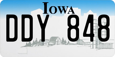 IA license plate DDY848