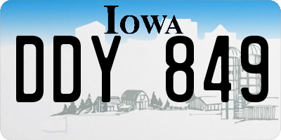 IA license plate DDY849