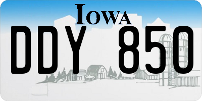 IA license plate DDY850