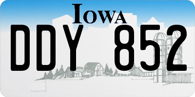 IA license plate DDY852