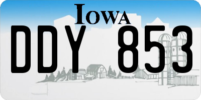 IA license plate DDY853