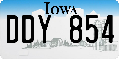 IA license plate DDY854