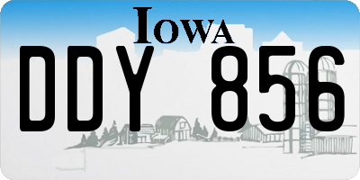 IA license plate DDY856