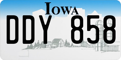 IA license plate DDY858