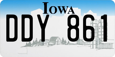 IA license plate DDY861