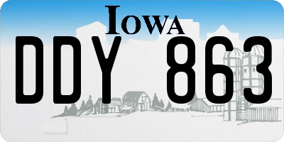 IA license plate DDY863
