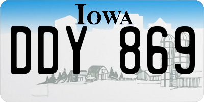 IA license plate DDY869