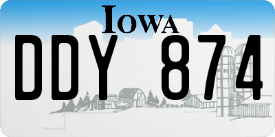 IA license plate DDY874