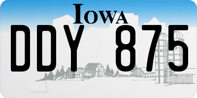 IA license plate DDY875