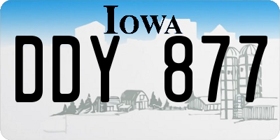 IA license plate DDY877