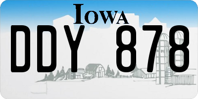 IA license plate DDY878